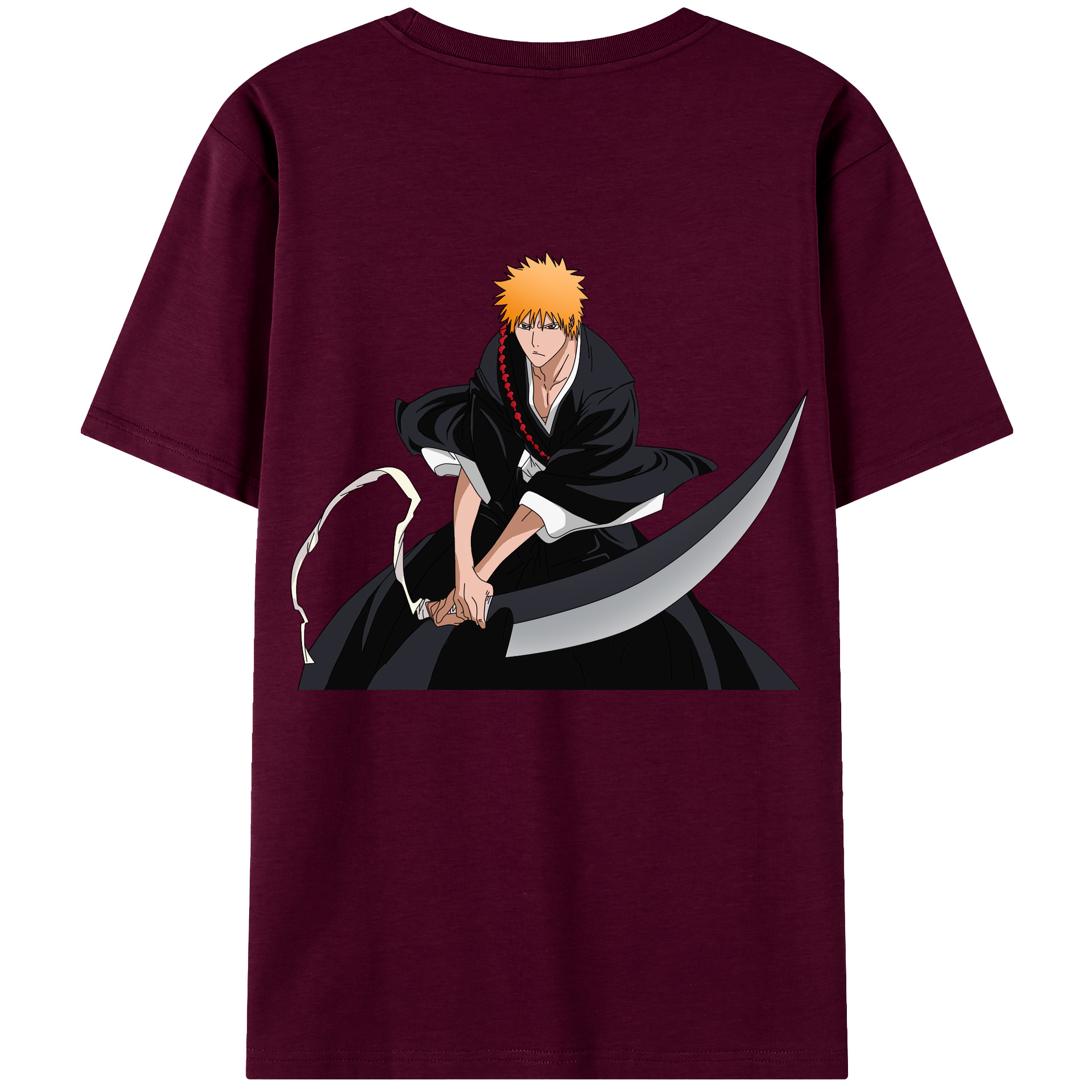 （画像用） ブリーチ 黒崎一護（くろさき いちご）BLEACH Kurosaki Ichigo レディース半袖Tシャツ(バックプリント)